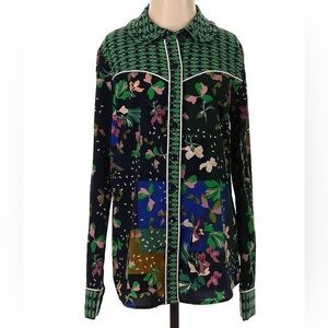 CAbi Floral Long Sleeve Blouse / Shirt XS